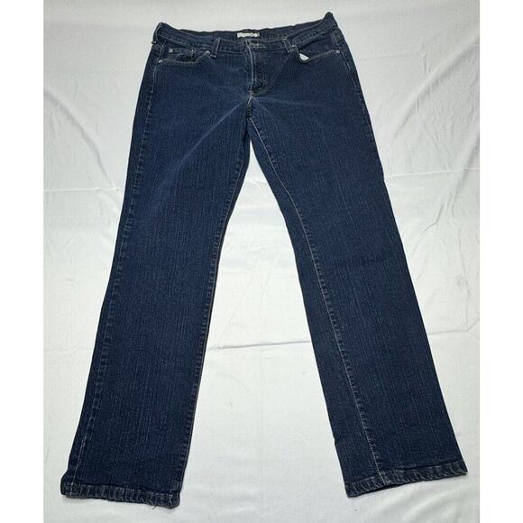Levi's Denim - Levi’s 505 Women's Dark Wash Straight Leg Blue Denim Jeans - Size 36x31.5